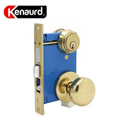 Kenaurd Kenaurd:Double Mortise Lockset Gold (Knob) - SC1 KMLD02-PB-SC1-LH